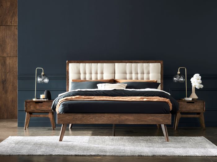 Paris Queen Bed Rustic Walnut B2C Furniture