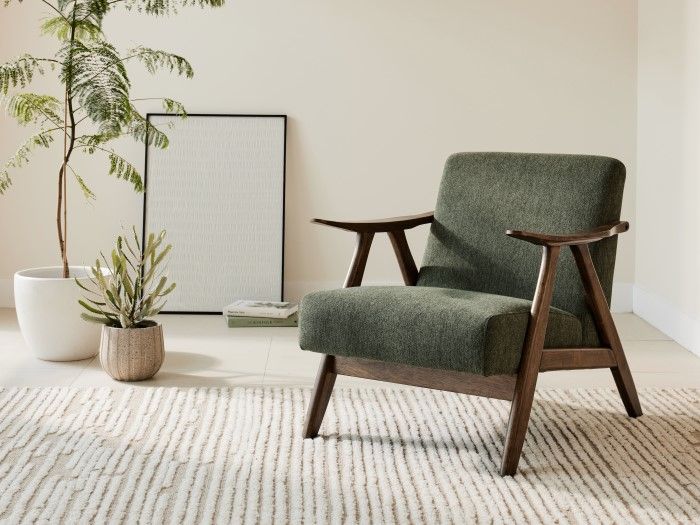 Webster Occasional Chair Rustic Walnut Green B2C Furniture