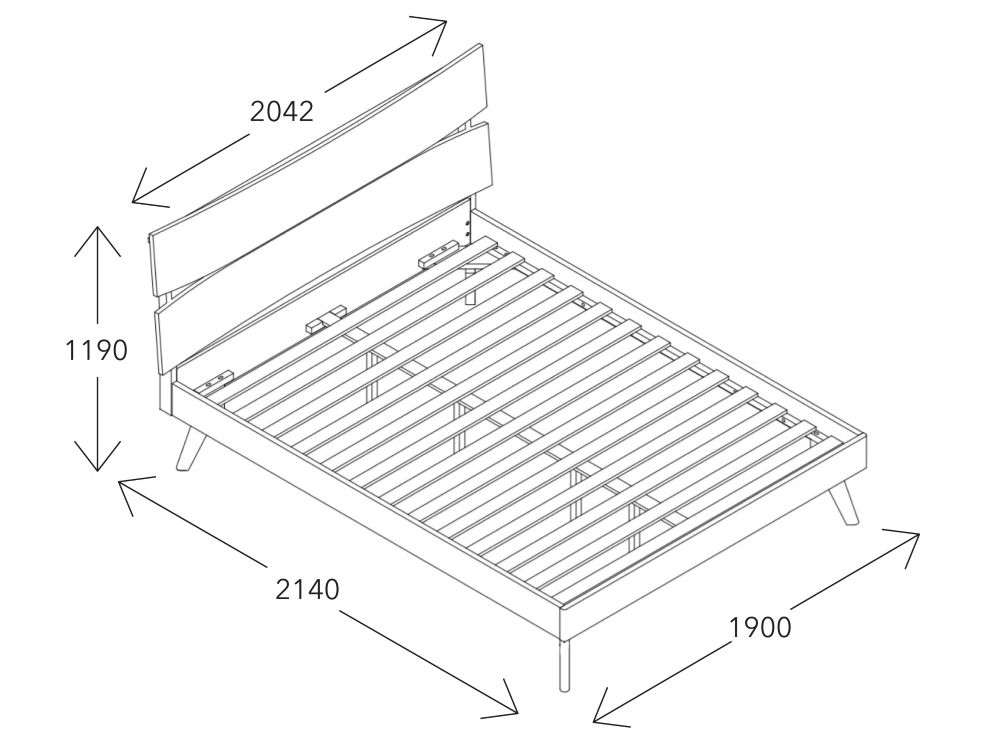 Bed Frame Sizes Mattress Dimensions, What Is The Length Of A King Size Bed Frame