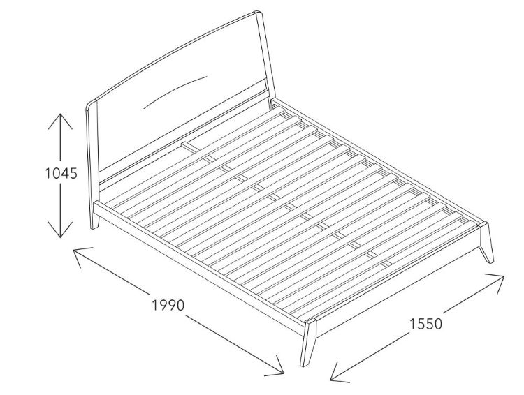 Queen bed frame on sale size in cm