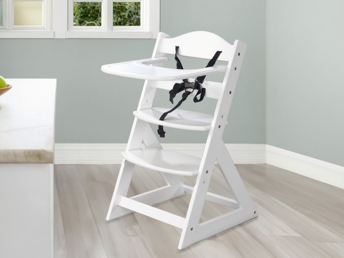 full photo of banksia toddler high chair in white