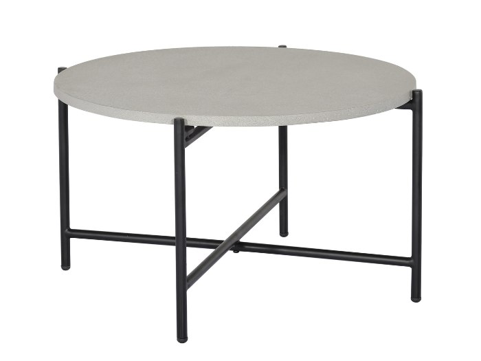 Carpiano Round Outdoor Coffee Table Black | Grey
