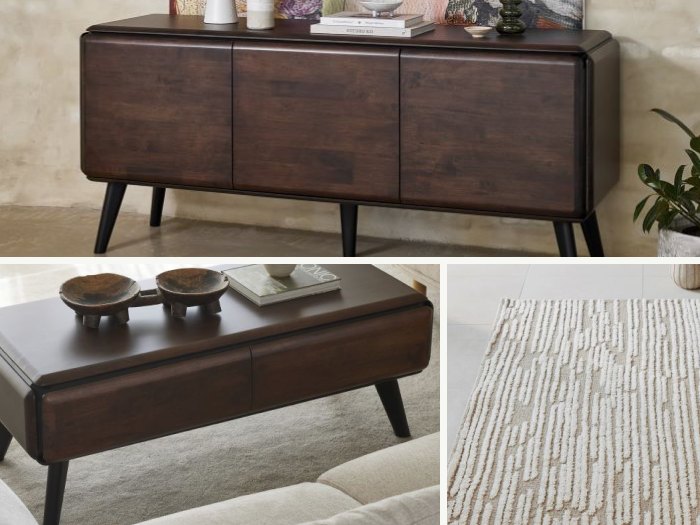 Casa 3PCE Living Room Package | Arabica Walnut