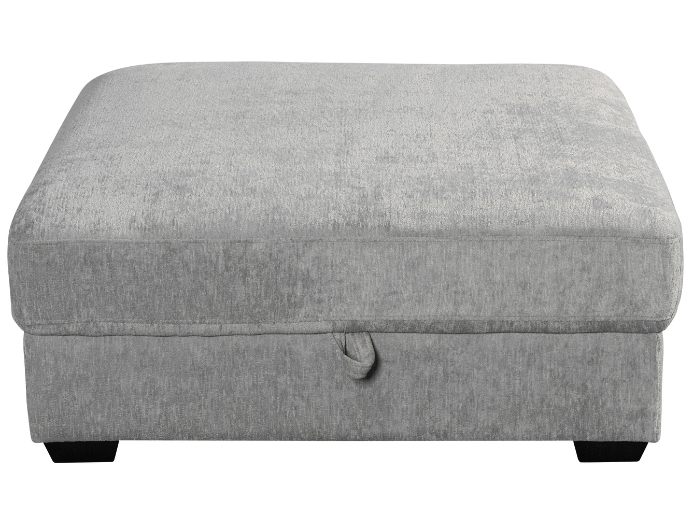 Cosy Corner Sofa w / Storage Ottoman | Light Grey