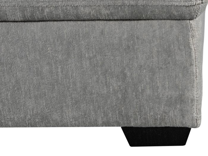 Cosy Corner Sofa w / Storage Ottoman | Light Grey