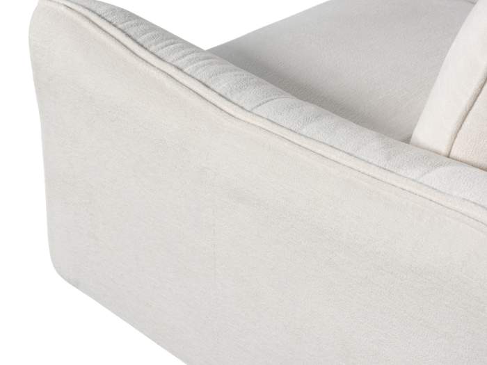 Cosy Corner Sofa w / Storage Ottoman | White
