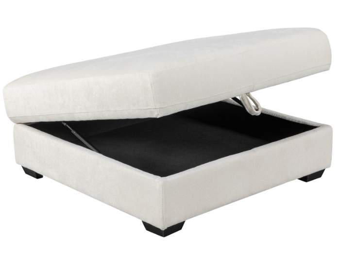 Cosy Corner Sofa w / Storage Ottoman | White