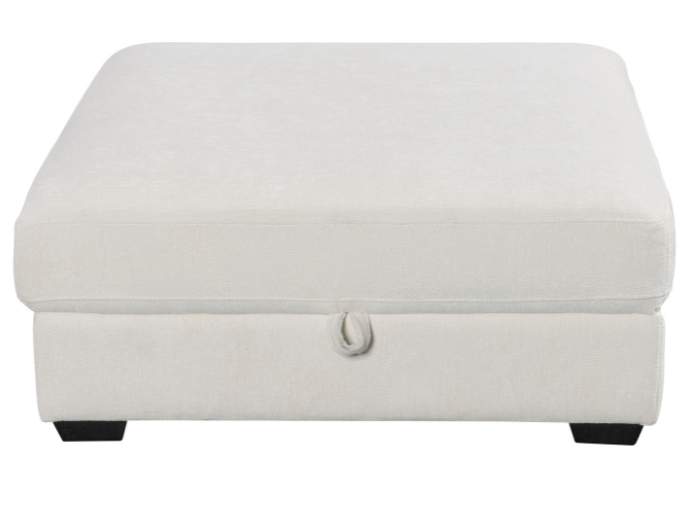 Cosy Corner Sofa w / Storage Ottoman | White
