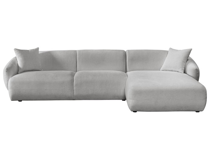 Courbe Light Grey Curved Chaise Sofa | Right Chaise | Sectional Sofa