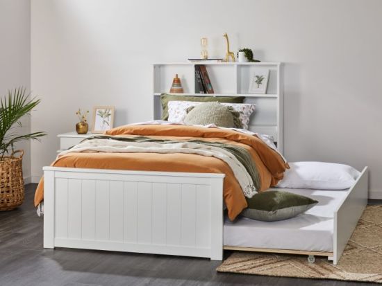 Myer 3PCE White King Single Bedroom Suite | Trundle 