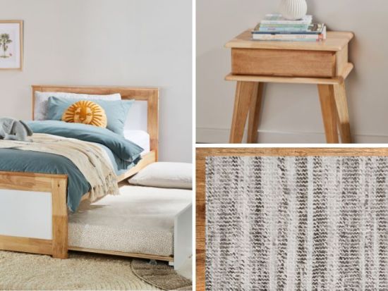 Coco 4PCE Kids Single Bedroom Suite | White & Natural