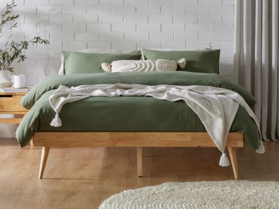 Franki King Hardwood Bed Base | Natural