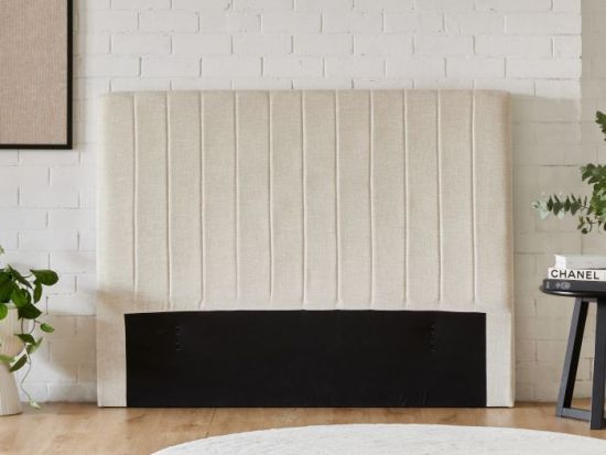 Cannes King Upholstered Headboard | Beige