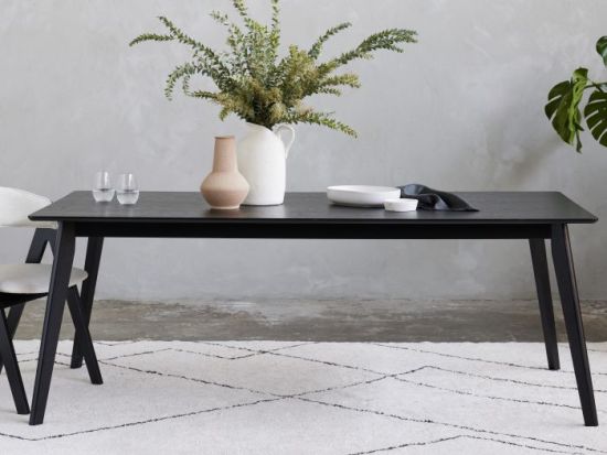 Cannes Hardwood Dining Table | Black | 2000mm