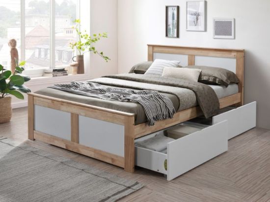 Coco 5PCE Double Bedroom Suite in Natural | Storage 