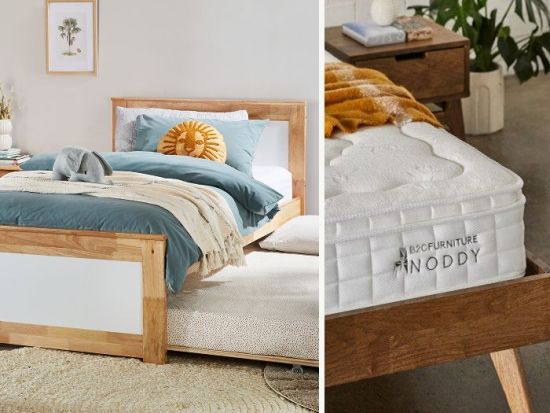 Coco Kids Single Bedroom Buddy Package | Bed + Mattresses with Trundle