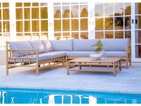 Costa Rica 4PCE Acacia Outdoor Lounge Set | Beige