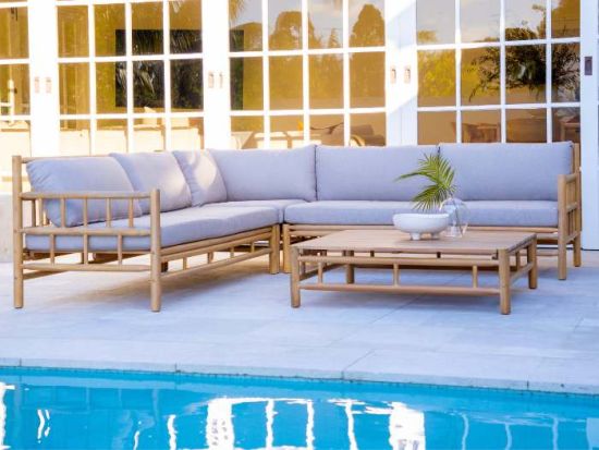 Costa Rica Acacia Outdoor Corner Lounge | Beige