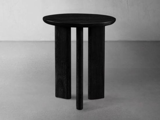 Cove Hardwood Side Table | Black