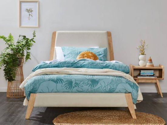 Finn King Single Bed Frame | Natural Hardwood 