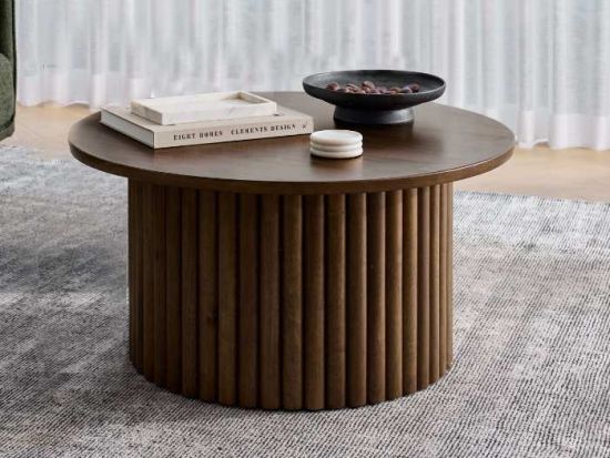 Jasper Round Coffee Table | Rustic Walnut Hardwood