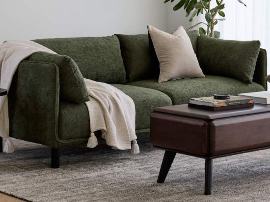 Coco Three Seater Sofa | Couch | Green