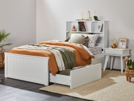 Myer 4PCE White King Single Bedroom Suite | Storage 