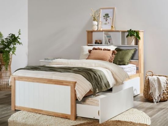 Myer 4PCE King Single Bedroom Suite in Natural | Storage