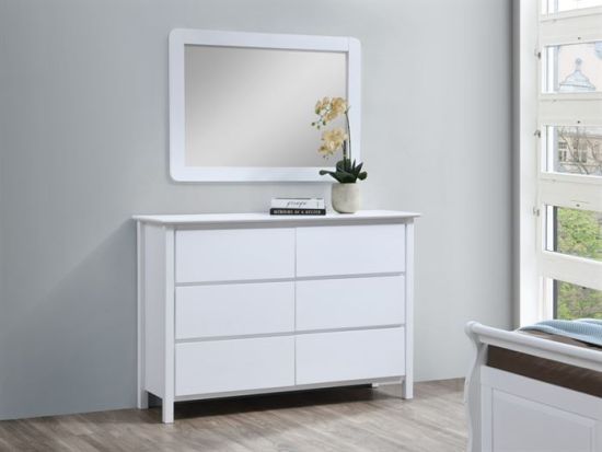 Myer White Dressing Table with Mirror | Hardwood Frame