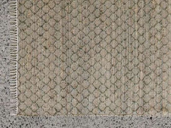 Myra Jute Pattern Rug | Moss Grey