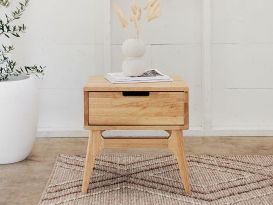 Paris Hardwood Bedside Table | Nightstand | Natural