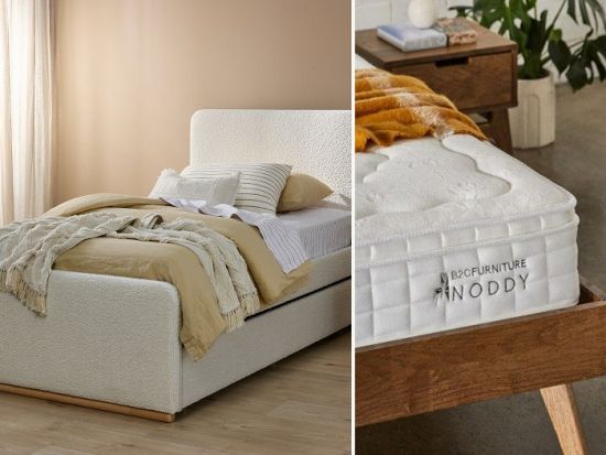 Pelle Kids King Single Bedroom Buddy Package | Bed + Mattresses with Trundle