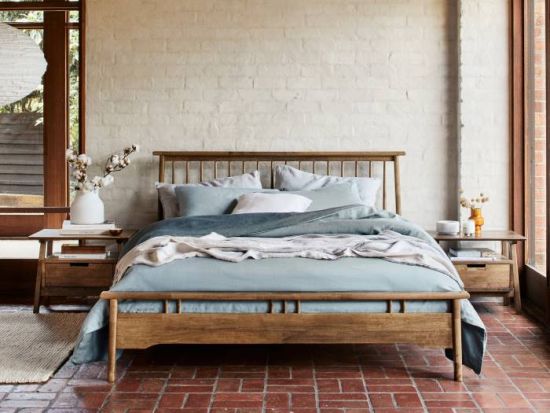 Rome 3PCE Hardwood Double Bedroom Suite | Rustic Walnut