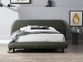 Photo of Berlyn King Bed | Olive Green Fabric in a modern bedroom