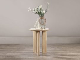 Photo of Cove Side Table | Natural White Wash