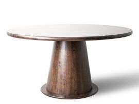 Photo of Manor Hardwood Round Dining Table | Arabica Walnut | 8 Seater