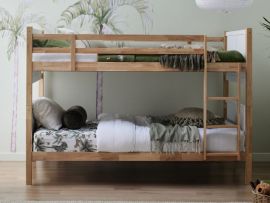 photo of Myer King Single bunk bed in white/natural in modern bedroom