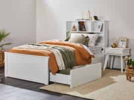 Room with Modern kids Bedroom Furniture containing Myer 4PCE White King Single Bedroom Suite with Storage