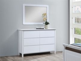 room with modern bedroom furniture containing Myer White Dressing Table with Mirror or Dresser