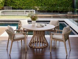 Stavanger 5PCE Outdoor Dining Set in a modern outdoor dining space