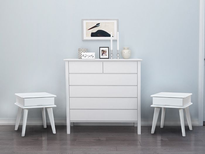 Modern Bedside Tables B2c Furniture, Bedside Tables And Dresser Set White