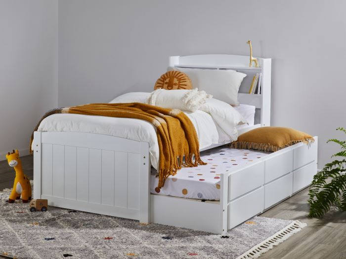 Ari White Single Bedroom Suite With, King Size Bed Frame With Built In Storage