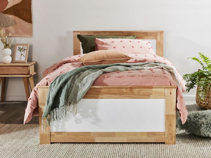 Coco King Single Bed Hardwood Frame, King Single Trundle Bed Fantastic Furniture