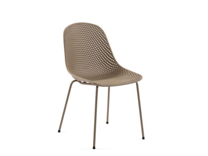 photo of the Darby outdoor dining chair in Taupe with bucket seat