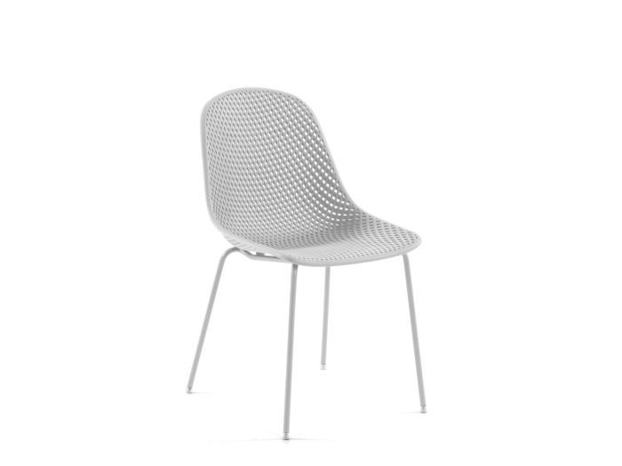 photo of the Darby outdoor dining chair in White with bucket seat