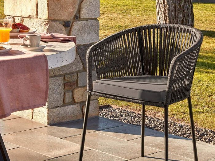 photo of Edith outdoor dining chair in black