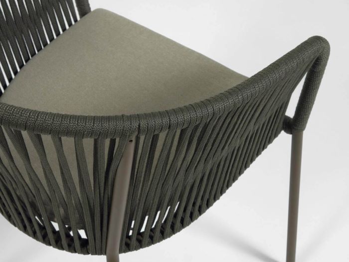 detailed photo of Edith outdoor dining chair in green