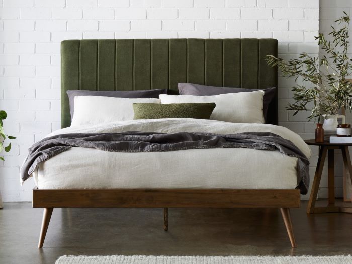 Wooden king bed head discount