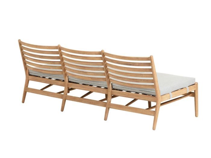 rear photo of Greta 3-seater outdoor lounge in natural with grey cushions