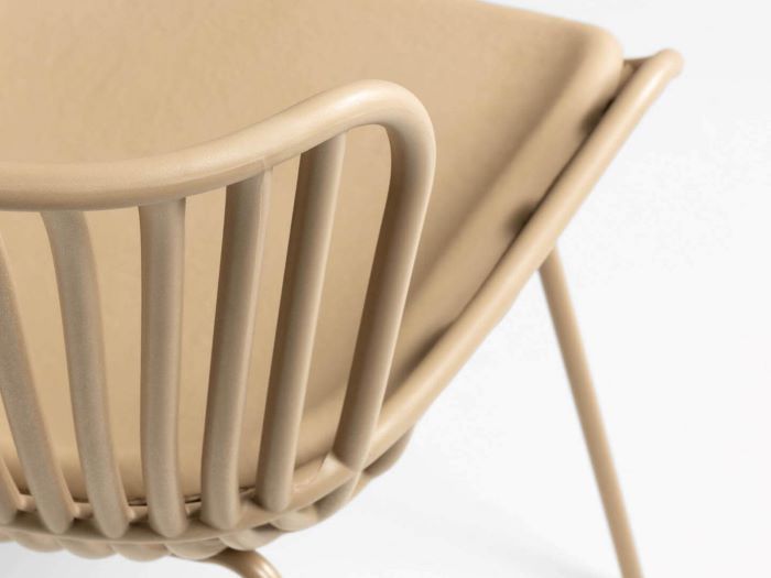 close up photo of Ibiza outdoor dining chair in beige